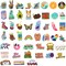 Wrapables Waterproof Vinyl Stickers for Water Bottles, Laptop, Phones, Skateboards, Decals for Teens, 100pcs